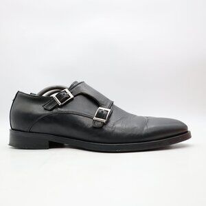 To Boot New York Adam Derrick Double Monk Strap Wales Men's 12 M Black Leather